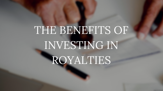 blog header for alex gemici's post, "the benefits of investing in royalties"